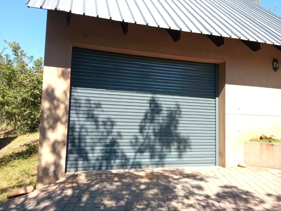 Grey roller garage door on a home