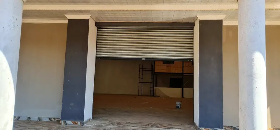 Newly installed roller shutter on a retail unit